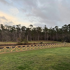 Ranch-Style-Wood-Fence-Installation-Near-Gulfport-MS-Post-Rail-Fence-Project 1