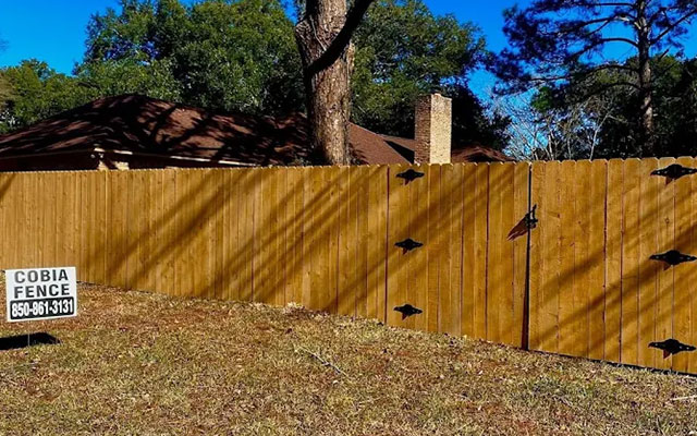 Wood fencing